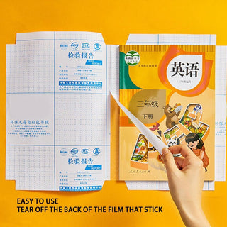 Book Cover Film – Transparent, Self-Adhesive (30 Sheets)