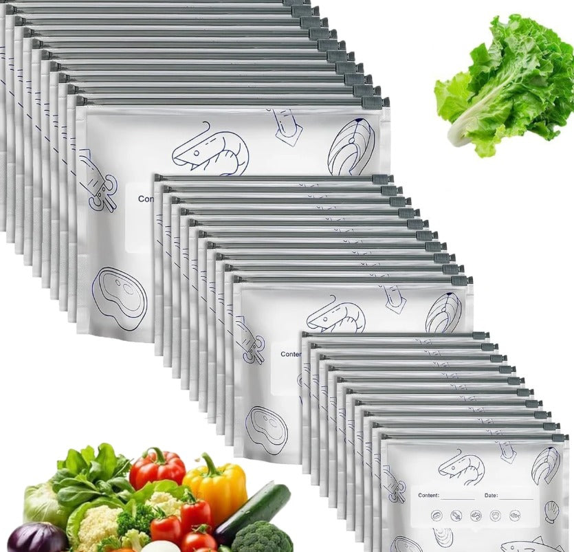 Foil Zip-Lock Food Storage Bags (Pack of 20)