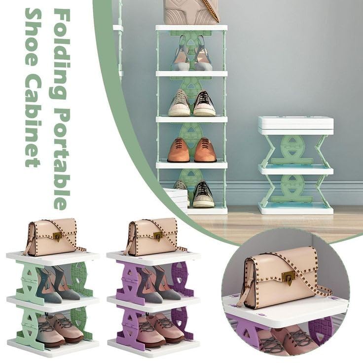 Open: Stackable Folding Shoe Rack