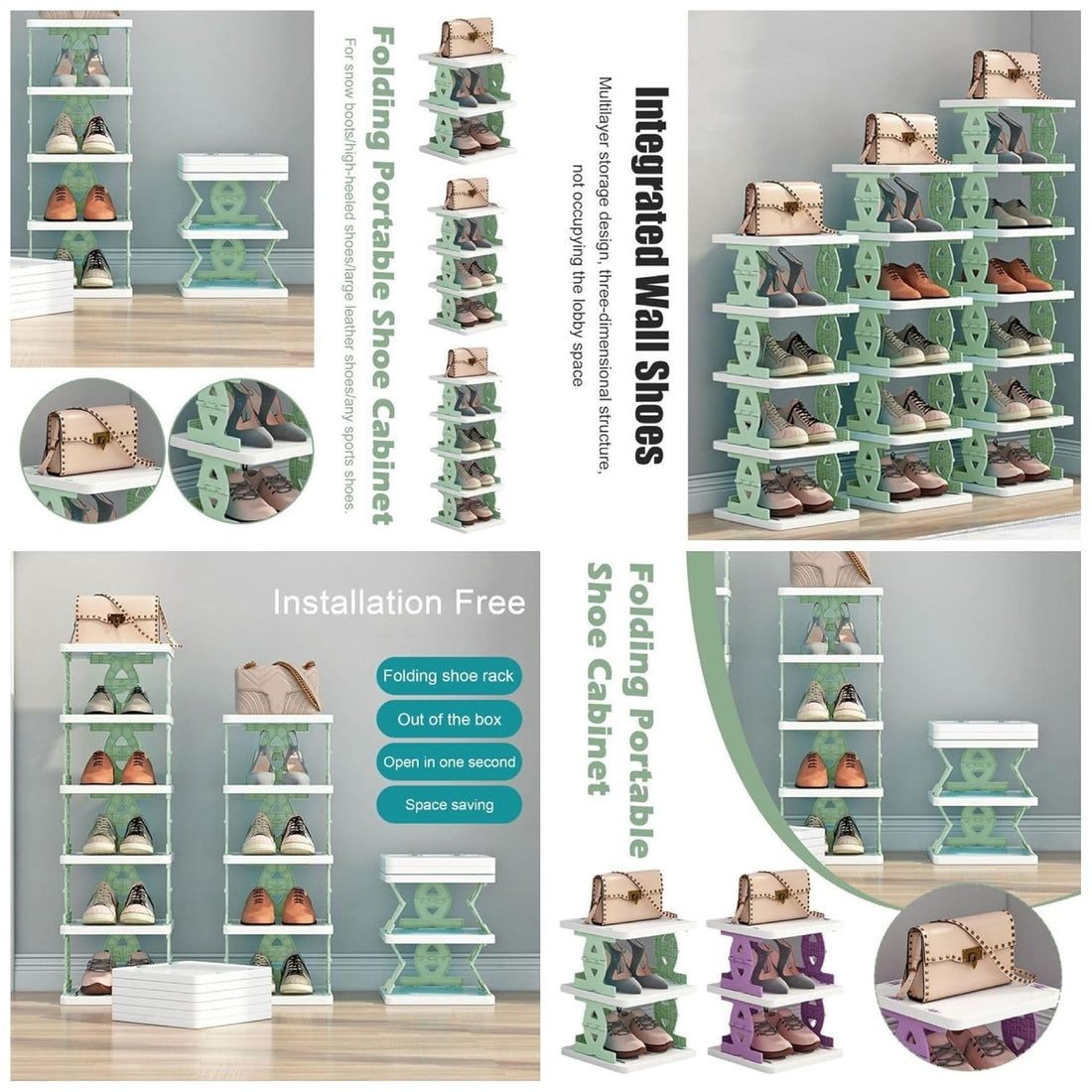 Stack: Stackable Folding Shoe Rack