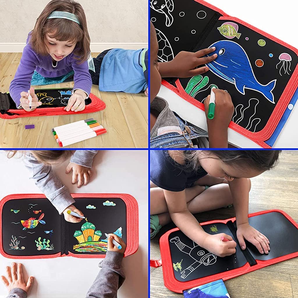 Again: Reusable Doodle Book with Chalk Markers