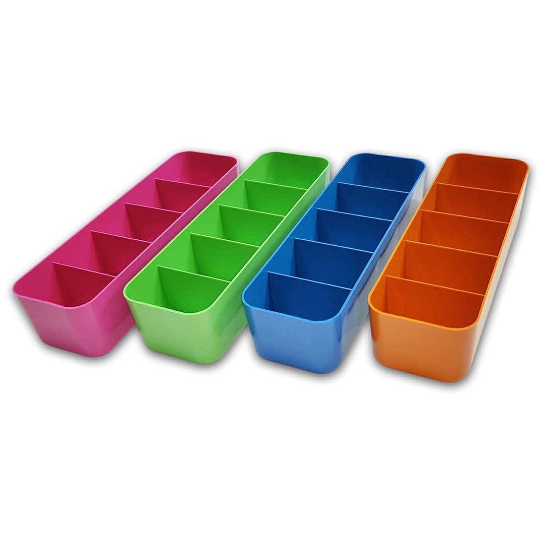 Drawer Organiser Trays, 5 Sections (Pack of 4)