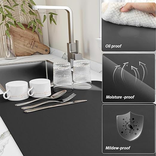 Place: Dish Drying Mat for the Kitchen Counter (Pack of 2)