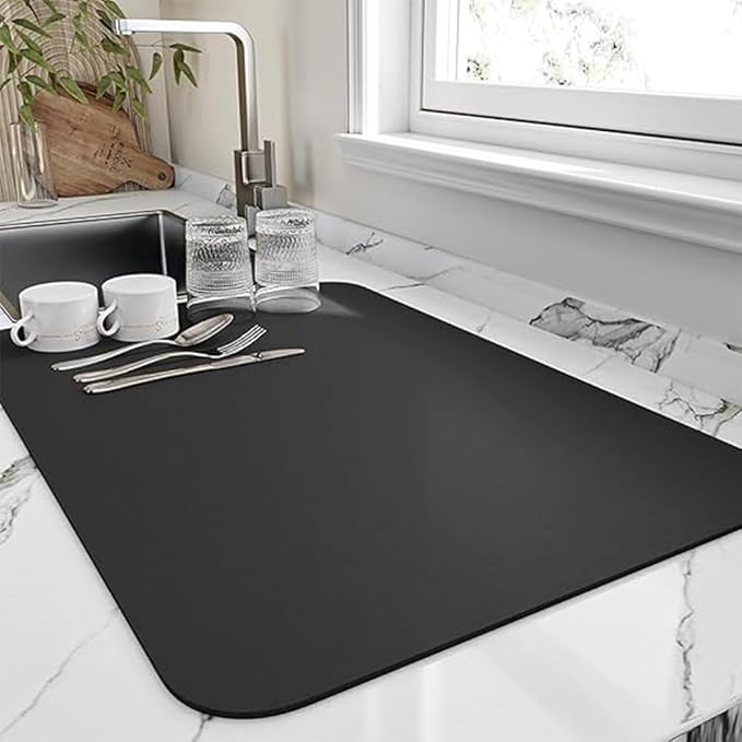 Lay: Dish Drying Mat for the Kitchen Counter (Pack of 2)
