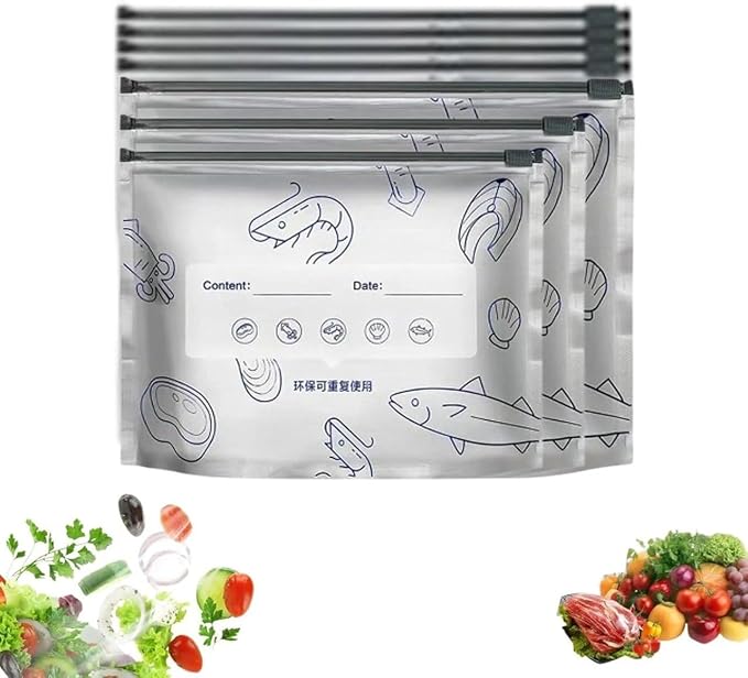 Label: Foil Zip-Lock Food Storage Bags (Pack of 20)
