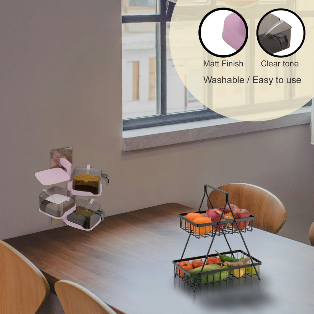 Wall-Mounted Rotating Spice Box