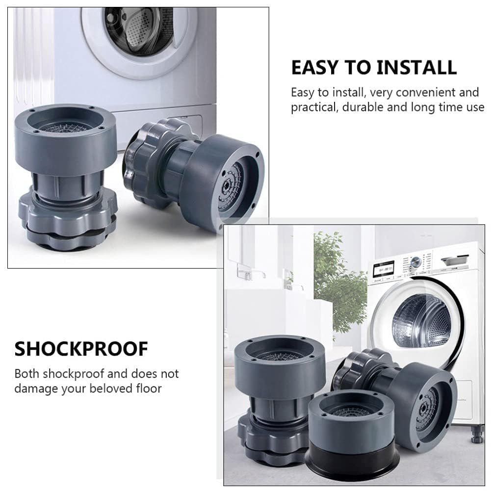 Level: Anti-Vibration Feet for Washing Machine & Fridge (Set of 4)