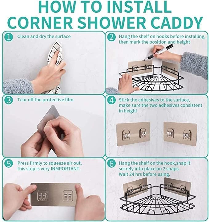 Clean: Corner Wire Shelf, Wall-Mounted (No Drilling)